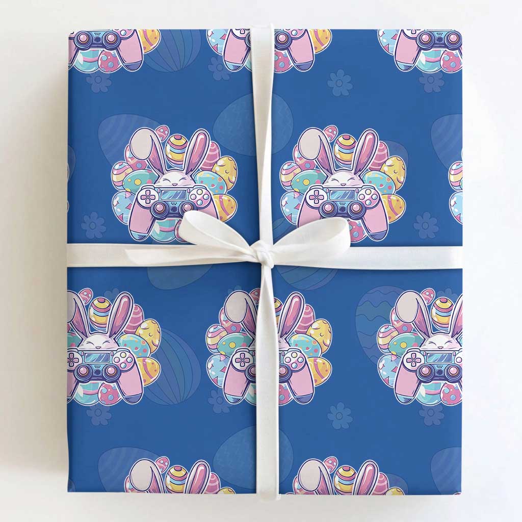 Easter Video Game Wrapping Paper Roll Cute Bunny Eggs Gaming Gamer