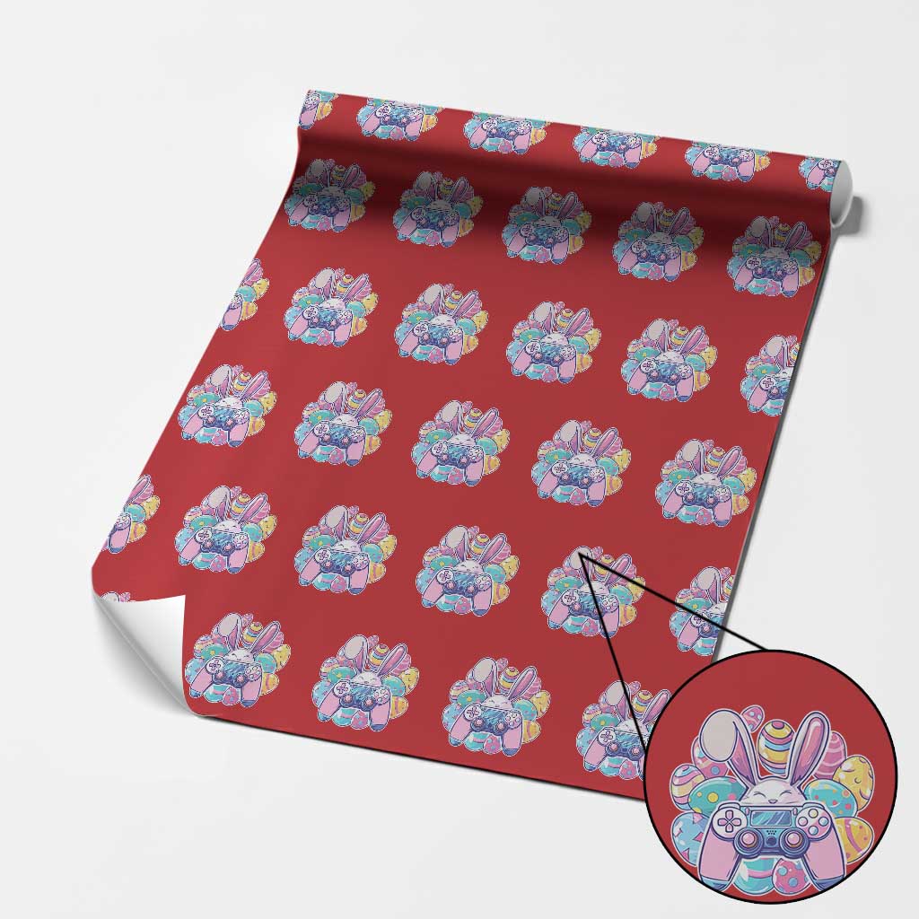 Easter Video Game Wrapping Paper Roll Cute Bunny Eggs Gaming Gamer - Wonder Print Shop