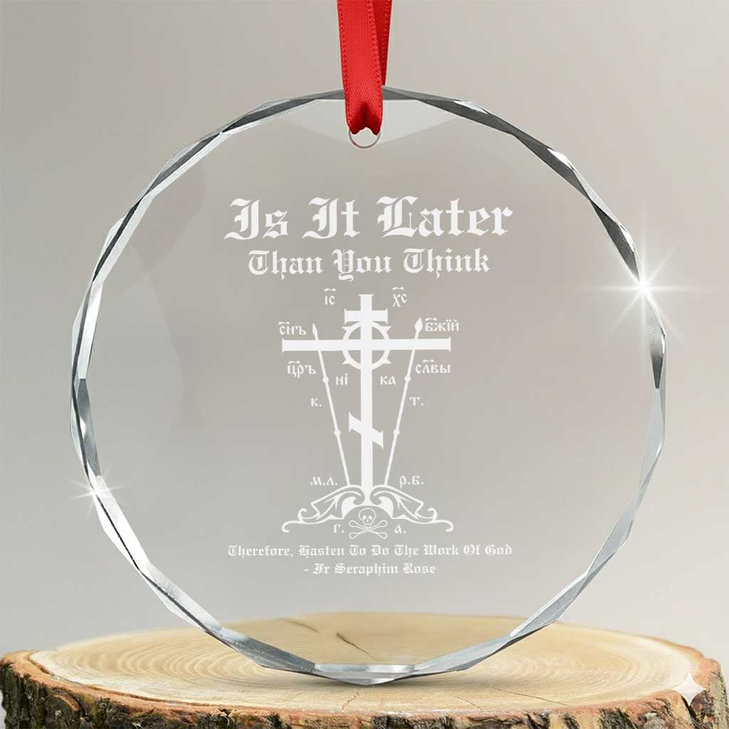 Eastern Orthodox Christian Seraphim Rose Crystal Glass Ornament Is It Rather Than You Think Russian Cavalry Cross - Wonder Print Shop