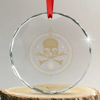 Eastern Orthodox Cross Skull IC XC Nika Jesus Church Crystal Glass Ornament