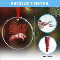 Easy Tiger Mom Crystal Glass Ornament Vintage Boho Distressed Aesthetic Mother's Day Gifts