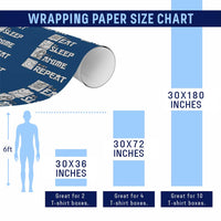 Eat Sleep Anime Repeat Wrapping Paper Roll Japan Otaku Manga Lover