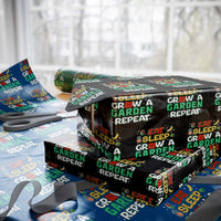 Eat Sleep Grow a Garden Repeat Wrapping Paper Roll Funny Gamer-Inspired Gardening Gift for Plant Lovers - Wonder Print Shop