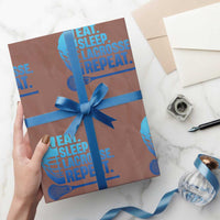 Eat Sleep Lacrosse Repeat Wrapping Paper Roll Funny Lax Lover Player - Wonder Print Shop