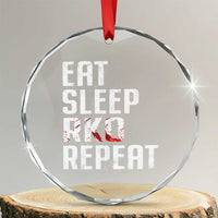 Eat Sleep RKO Repeat Crystal Glass Ornament Blood Stained