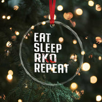 Eat Sleep RKO Repeat Crystal Glass Ornament Blood Stained