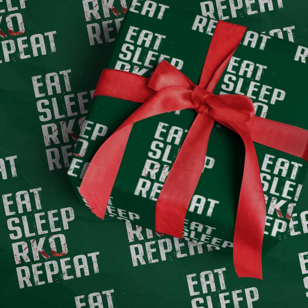 Eat Sleep RKO Repeat Wrapping Paper Roll Blood Stained