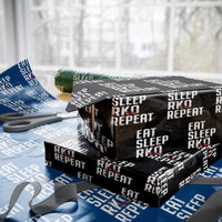 Eat Sleep RKO Repeat Wrapping Paper Roll Blood Stained
