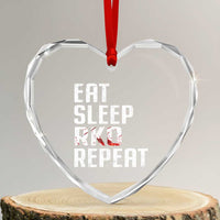 Eat Sleep RKO Repeat Heart Crystal Glass Ornament Blood Stained