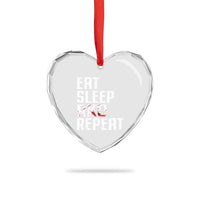 Eat Sleep RKO Repeat Heart Crystal Glass Ornament Blood Stained
