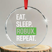 Eat Sleep Roblox Repeat Crystal Glass Ornament Funny Video Game Lovers Gamers