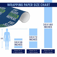 Eat Sleep Roblox Repeat Wrapping Paper Roll Funny Video Game Lovers Gamers