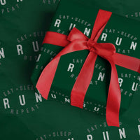 Eat Sleep Run Repeat Wrapping Paper Roll Marathon Runner