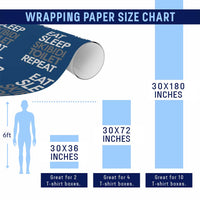 Eat Sleep Skibidi Toilet Repeat Wrapping Paper Roll Funny Gen Alpha Slang