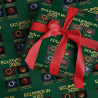Eclipses in 2026 Celestial Calendar Infographic Wrapping Paper Roll Space Nerd Astronomy Gift Astrology Lover