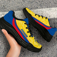 Ecuador 2026 Football Chunky Sneakers La Tri Grunge Curve Stylized - Wonder Print Shop