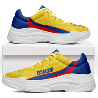 Ecuador 2026 Football Chunky Sneakers La Tri Grunge Curve Stylized - Wonder Print Shop