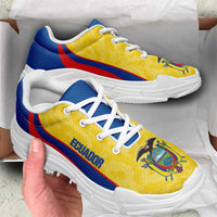 Ecuador 2026 Football Chunky Sneakers La Tri Grunge Curve Stylized - Wonder Print Shop