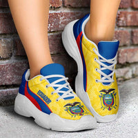 Ecuador 2026 Football Chunky Sneakers La Tri Grunge Curve Stylized - Wonder Print Shop