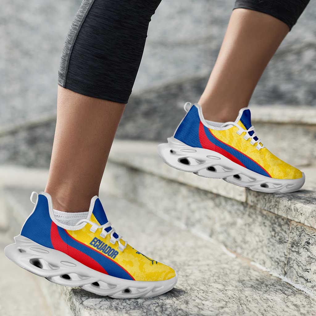 Ecuador 2026 Football Clunky Sneakers La Tri Grunge Curve Stylized - Wonder Print Shop