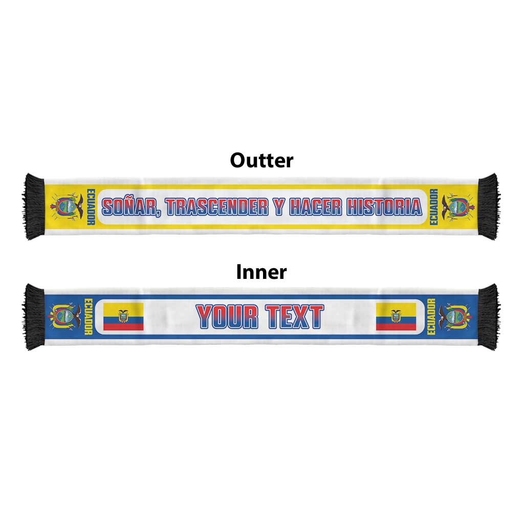 Ecuador 2026 Football Personalized Soccer Scarf Vamos La Tri