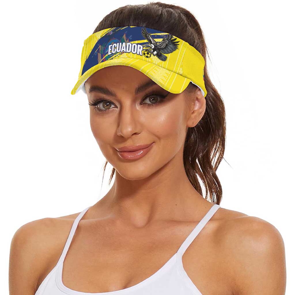 Ecuador 2026 Football Sun Visor Cap Vamos La Tri