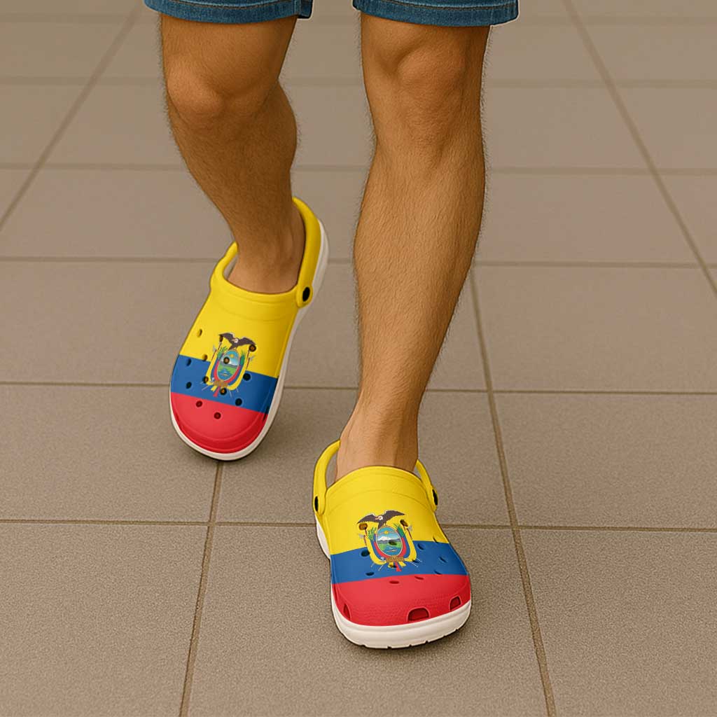Ecuador Clogs Shoes Heritage Palette Flag-Inspired - Wonder Print Shop