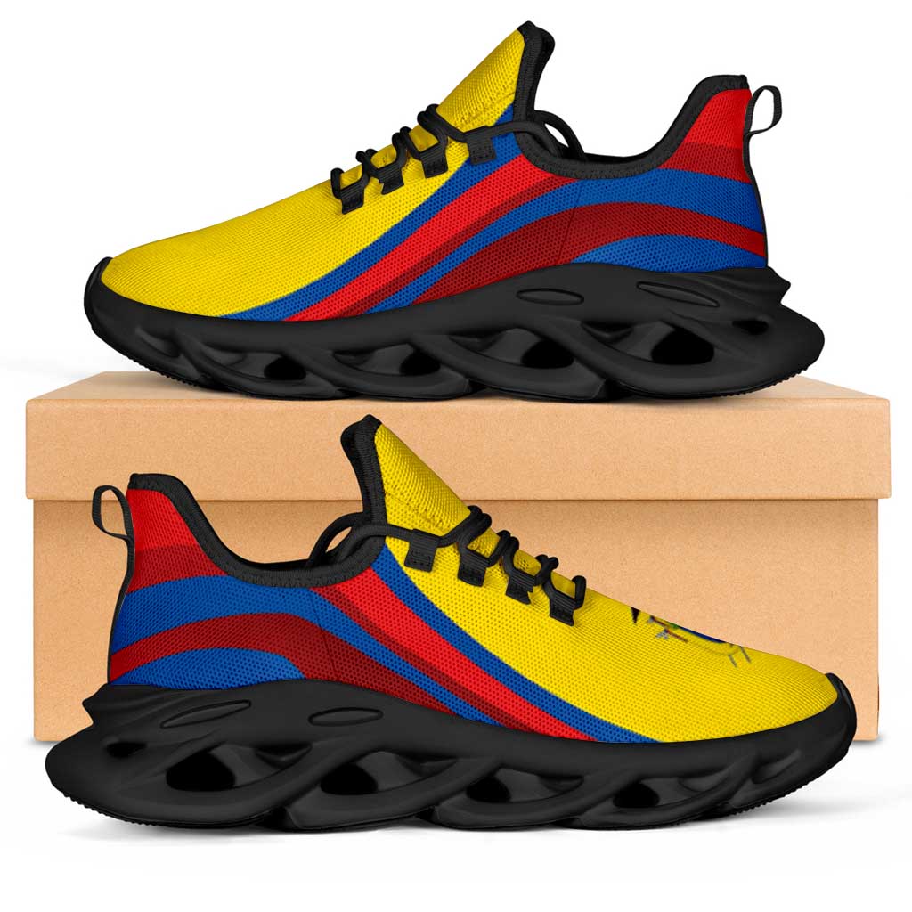 Ecuador Football Clunky Sneakers Flag-Inspired Curve Style