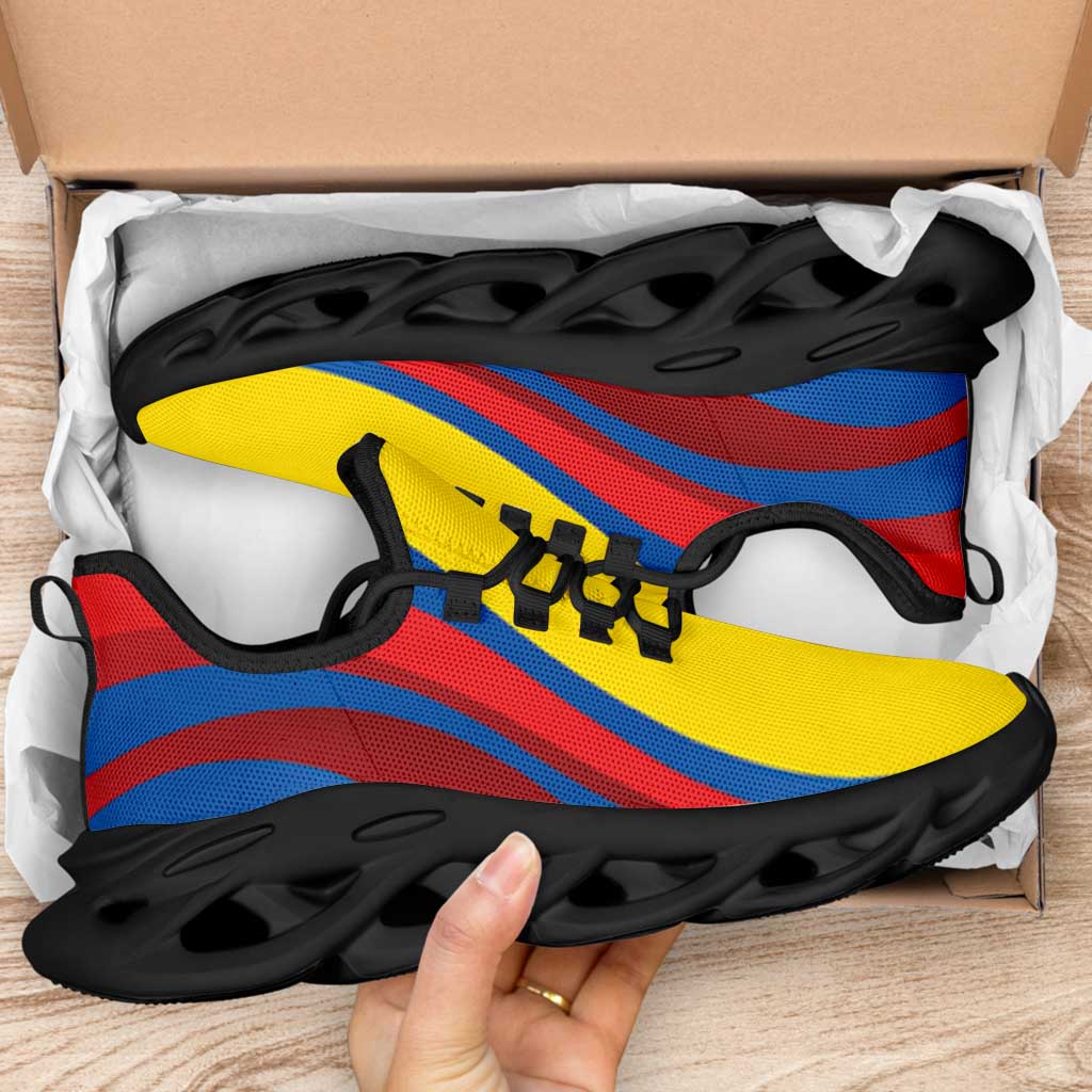 Ecuador Football Clunky Sneakers Flag-Inspired Curve Style