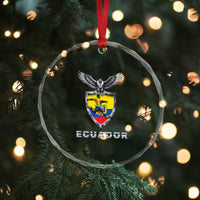 Ecuador Soccer Lover Crystal Glass Ornament Proud Ecuadorian Game Day Gift