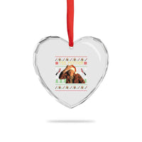 Ed Gein Christmas Heart Crystal Glass Ornament Funny Yes Mother Xmas Serial Killer - Wonder Print Shop