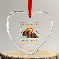 Ed Gein Christmas Heart Crystal Glass Ornament Funny You Are Too Warm For Me Xmas Serial Killer - Wonder Print Shop