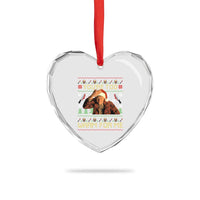 Ed Gein Christmas Heart Crystal Glass Ornament Funny You Are Too Warm For Me Xmas Serial Killer - Wonder Print Shop
