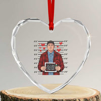 Ed Gein Valentine Meme Heart Crystal Glass Ornament Funny Horror Movie - Wonder Print Shop