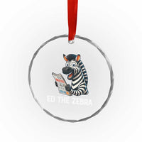 Ed the Zebra Meme Crystal Glass Ornament Funny Viral Animal Escape Internet Humor Fans TS02
