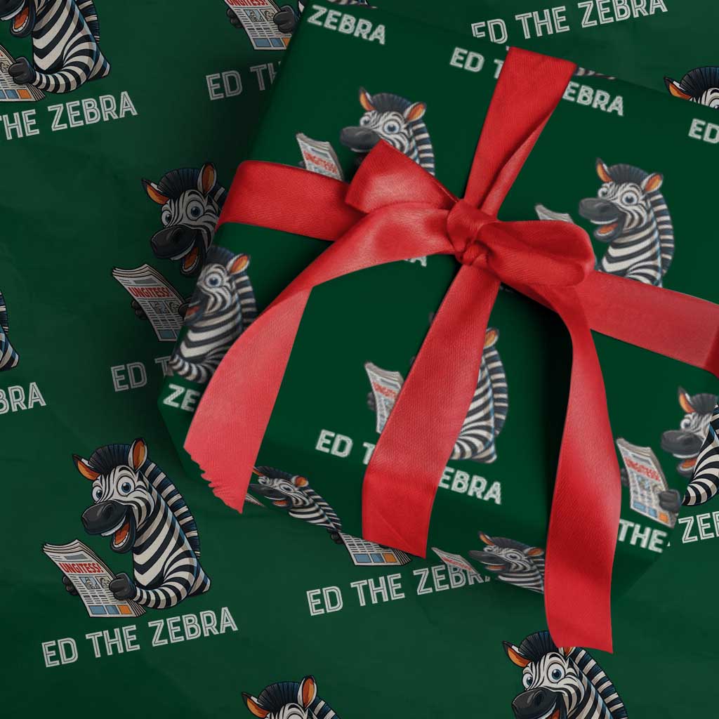 Ed the Zebra Meme Wrapping Paper Roll Funny Viral Animal Escape Internet Humor Fans - Wonder Print Shop