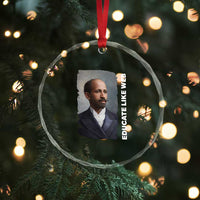 Educate Like W E B Crystal Glass Ornament African American Heritage