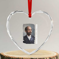 Educate Like W E B Heart Crystal Glass Ornament African American Heritage