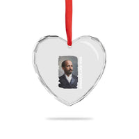 Educate Like W E B Heart Crystal Glass Ornament African American Heritage