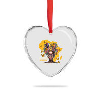 Education Is Freedom Heart Crystal Glass Ornament Black Teacher Books Black History Month - Wonder Print Shop
