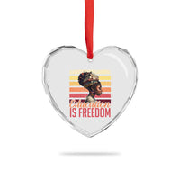 Education Is Freedom Heart Crystal Glass Ornament Retro Black History Month Teacher