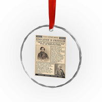 Education Is Freedom Newspaper Crystal Glass Ornament Frederick Douglass Black History Month Gift - Wonder Print Shop