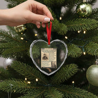 Education Is Freedom Newspaper Heart Crystal Glass Ornament Frederick Douglass Black History Month Gift - Wonder Print Shop