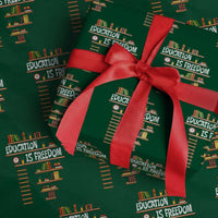 Education Is Freedom Wrapping Paper Roll African American History Africa Map Books - Wonder Print Shop