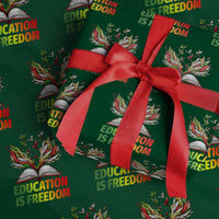 Education Is Freedom Wrapping Paper Roll Inspirational Black Teacher Gift - Wonder Print Shop