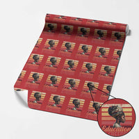 Education Is Freedom Wrapping Paper Roll Retro Black History Month Teacher