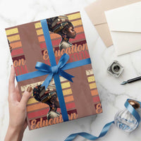 Education Is Freedom Wrapping Paper Roll Retro Black History Month Teacher