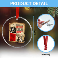 Education Is The Passport To The Future Malcolm X Wisdom Crystal Glass Ornament - Wonder Print Shop
