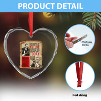 Education Is The Passport To The Future Malcolm X Wisdom Heart Crystal Glass Ornament - Wonder Print Shop