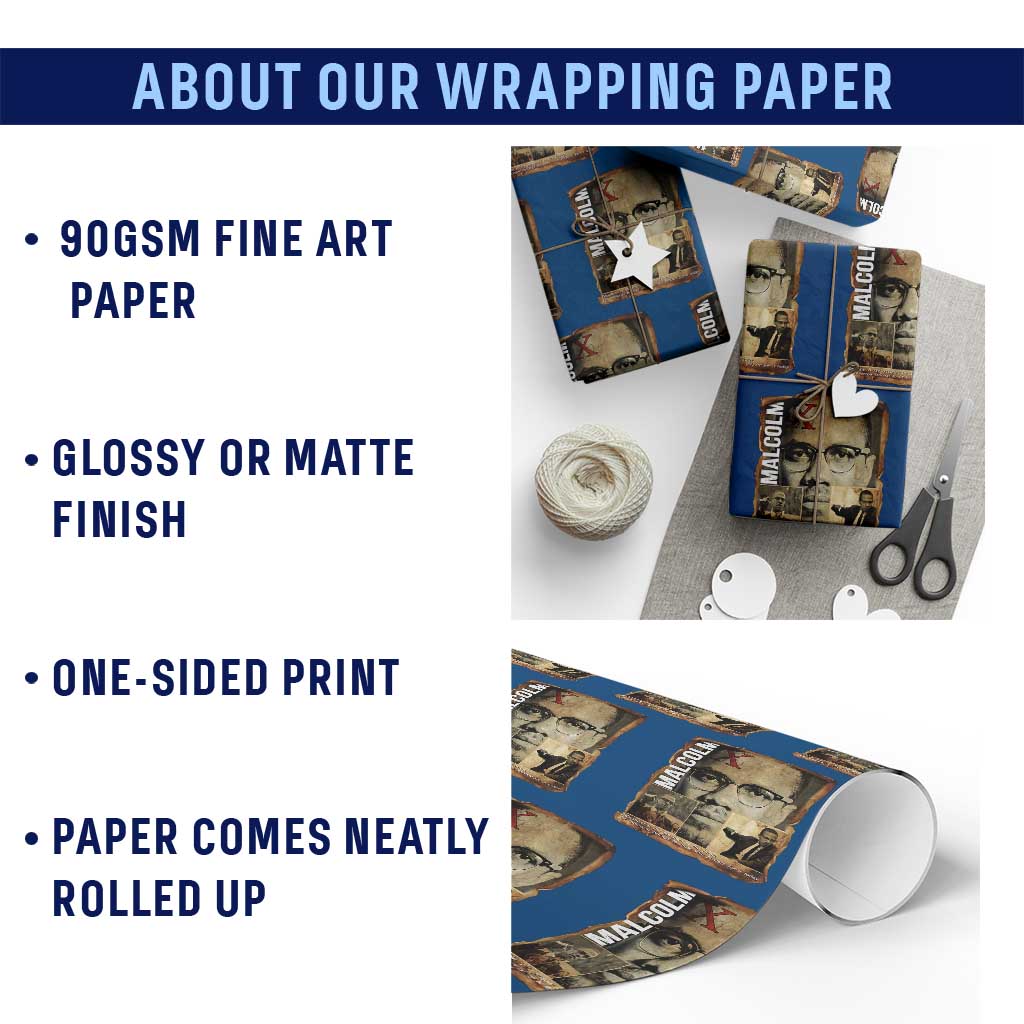 Education Is The Passport To The Future Wrapping Paper Roll Malcolm X Quote - Wonder Print Shop